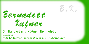 bernadett kufner business card